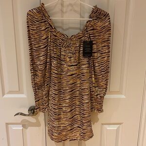 Faithfull the Brand Ira Mini Dress Wyldie Animal Print
